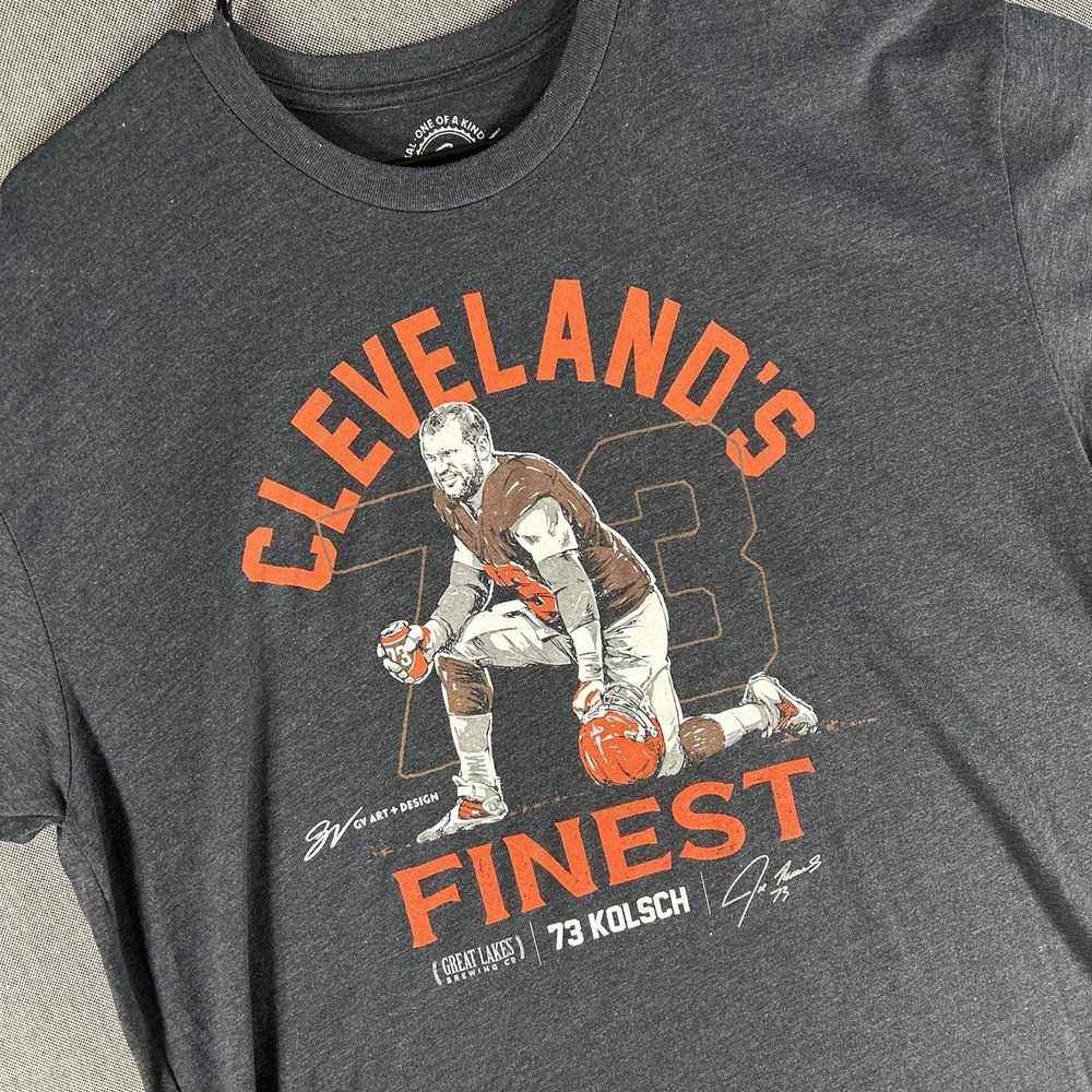 GV Art Design Mens Joe Thomas Clevelands‎ Finest Shirt XXL Charcoal Streetwear
